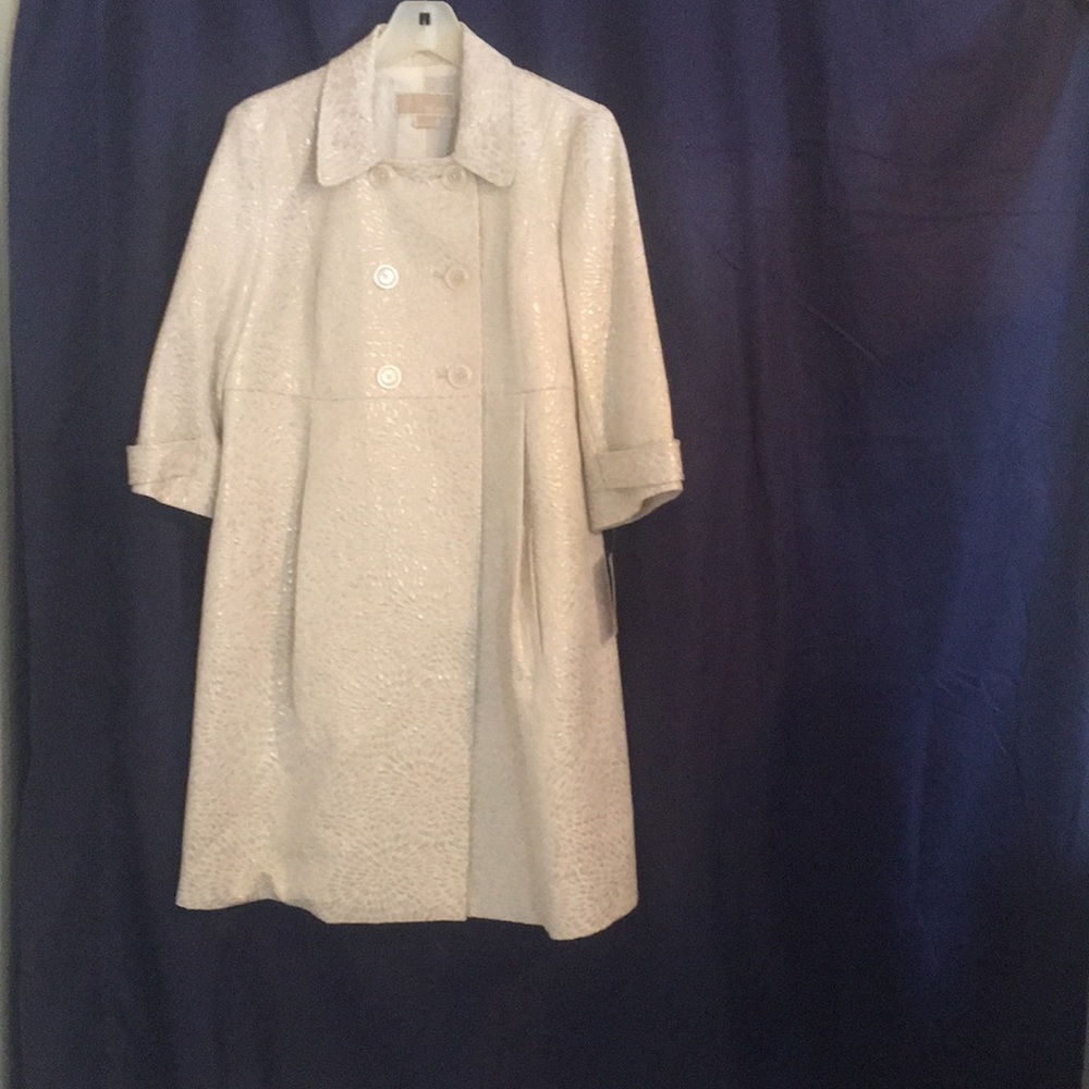 NWT Michael By Michael Kors cream dress coat